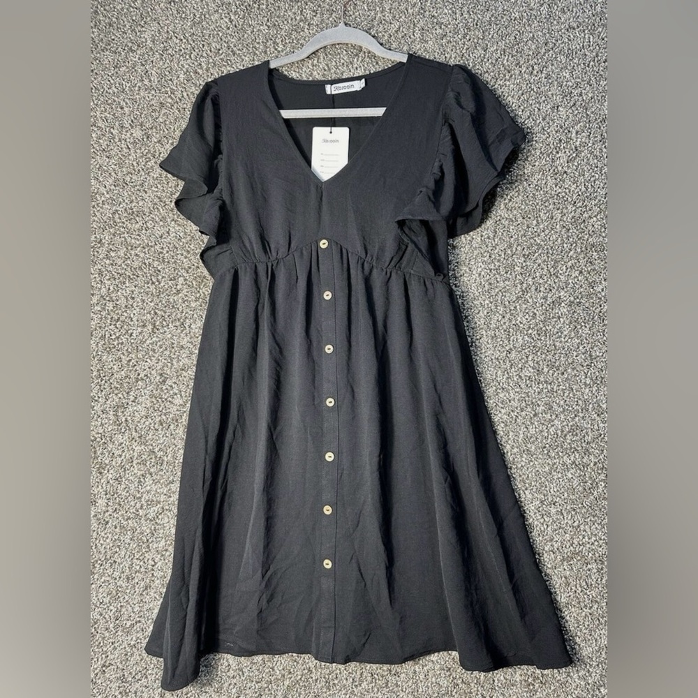 KOJOOIN Women's Ruffle Babydoll Dress SZ Small NWT - Picture 5 of 9